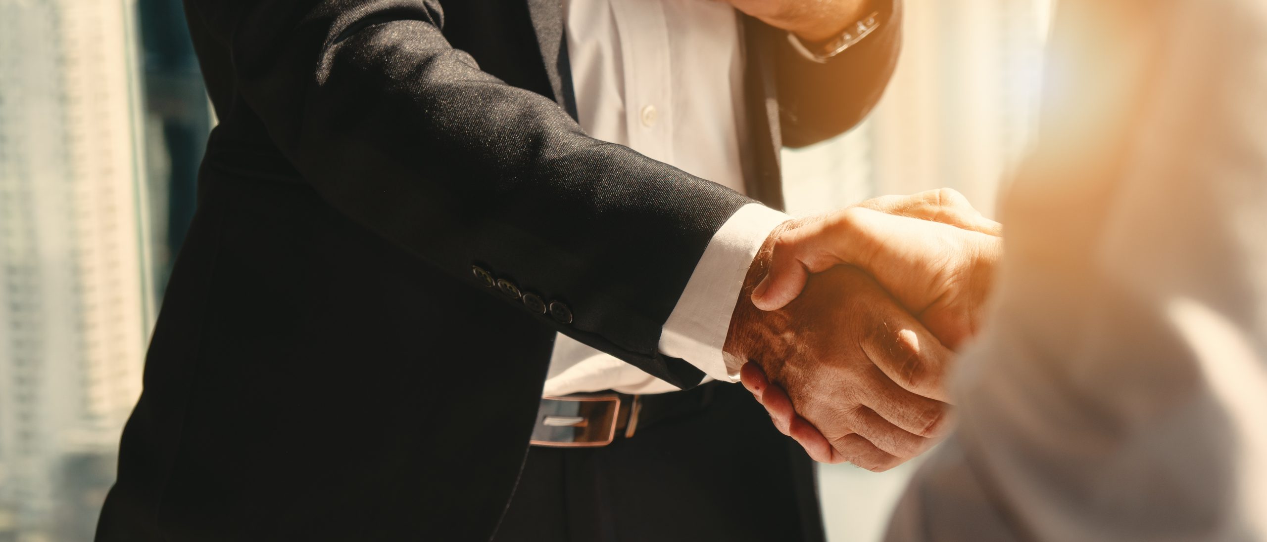 Essential Insurance Considerations for Startups Startup founders celebrating their successful insurance plan selection with a handshake